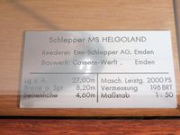 Reedereimodell Helgoland (1:50)