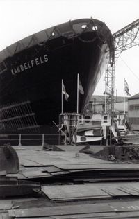 Kandelfels (vor dem Stapellauf am 22.05.1954) (Foto: G. Hilgerdenaar)