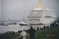 &Uuml;berf&uuml;hrung der Oriana auf der Ems (Quelle Bundesanstalt f&uuml;r Wasserbau Karlsruhe)